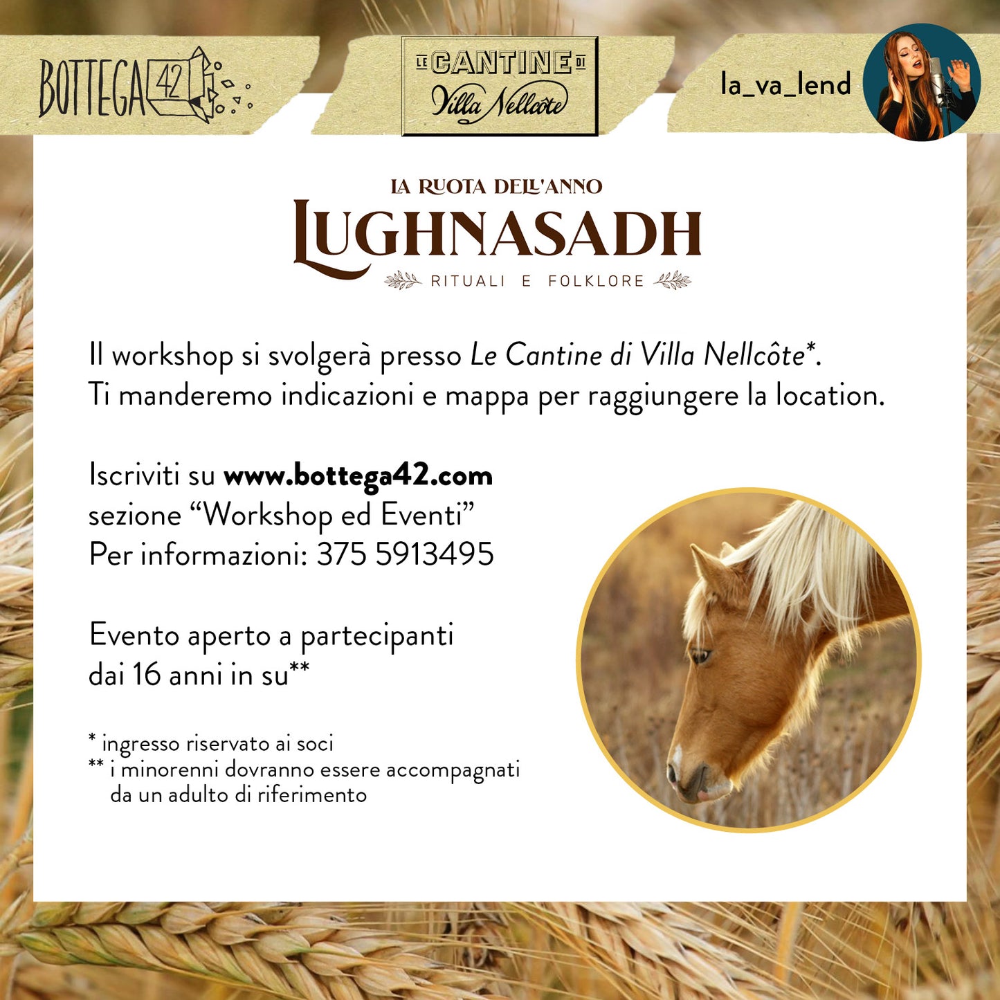 LUGHNASADH, La Ruota dell'Anno, evento, 10 agosto 2024