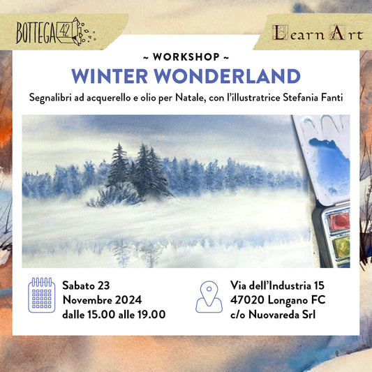 Workshop "Winter Wonderland" segnalibri a tecnica mista, sabato 23 novembre 2024