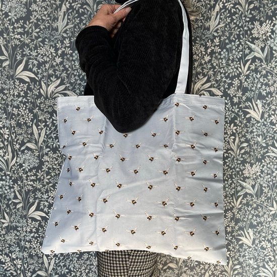 Re-uz Lifestyle Shopper Pieghevole Riutilizzabile - Borsa Della Spesa Con Stampa Salsiccia E Cani, Nero, 37x35x9 Cm