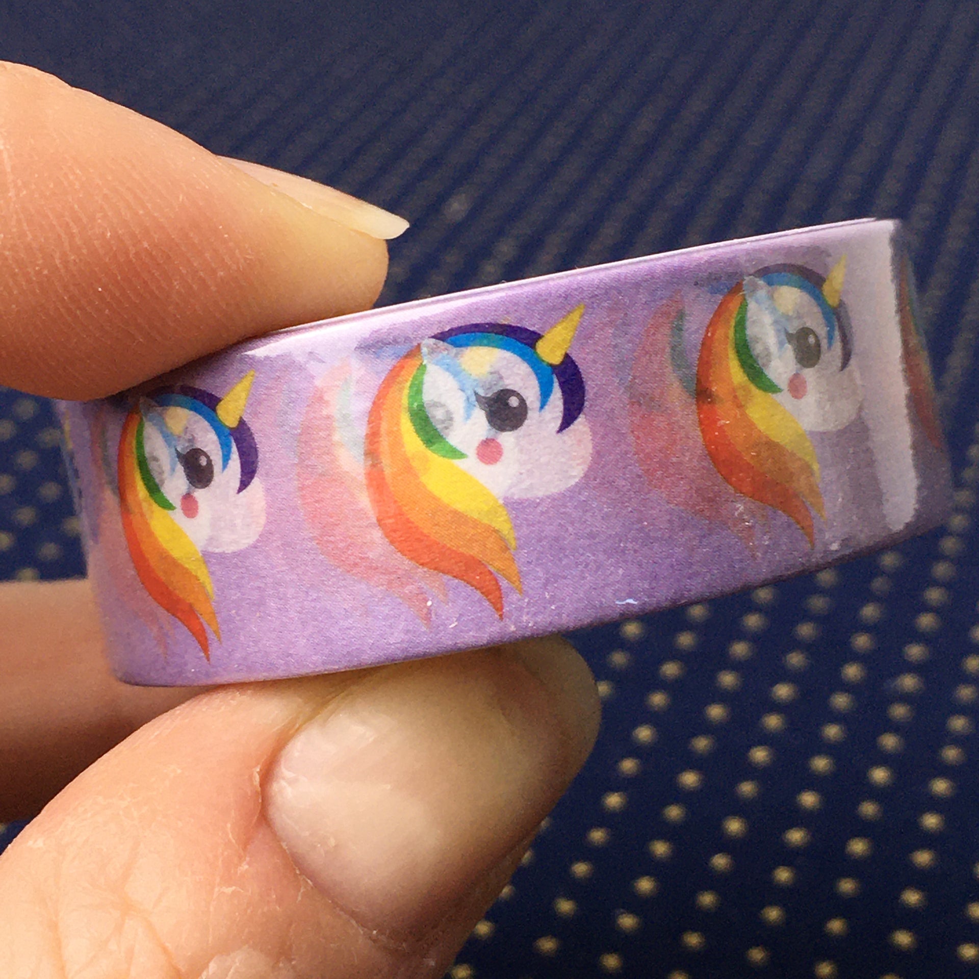 nastro adesivo decorativo, washi tape, unicorno, arcobaleno, kawaii
