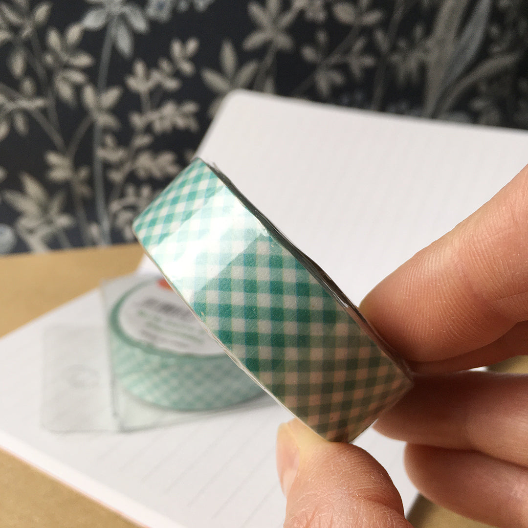 Washi Tape nastro carta adesivo - Quadretti verdi
