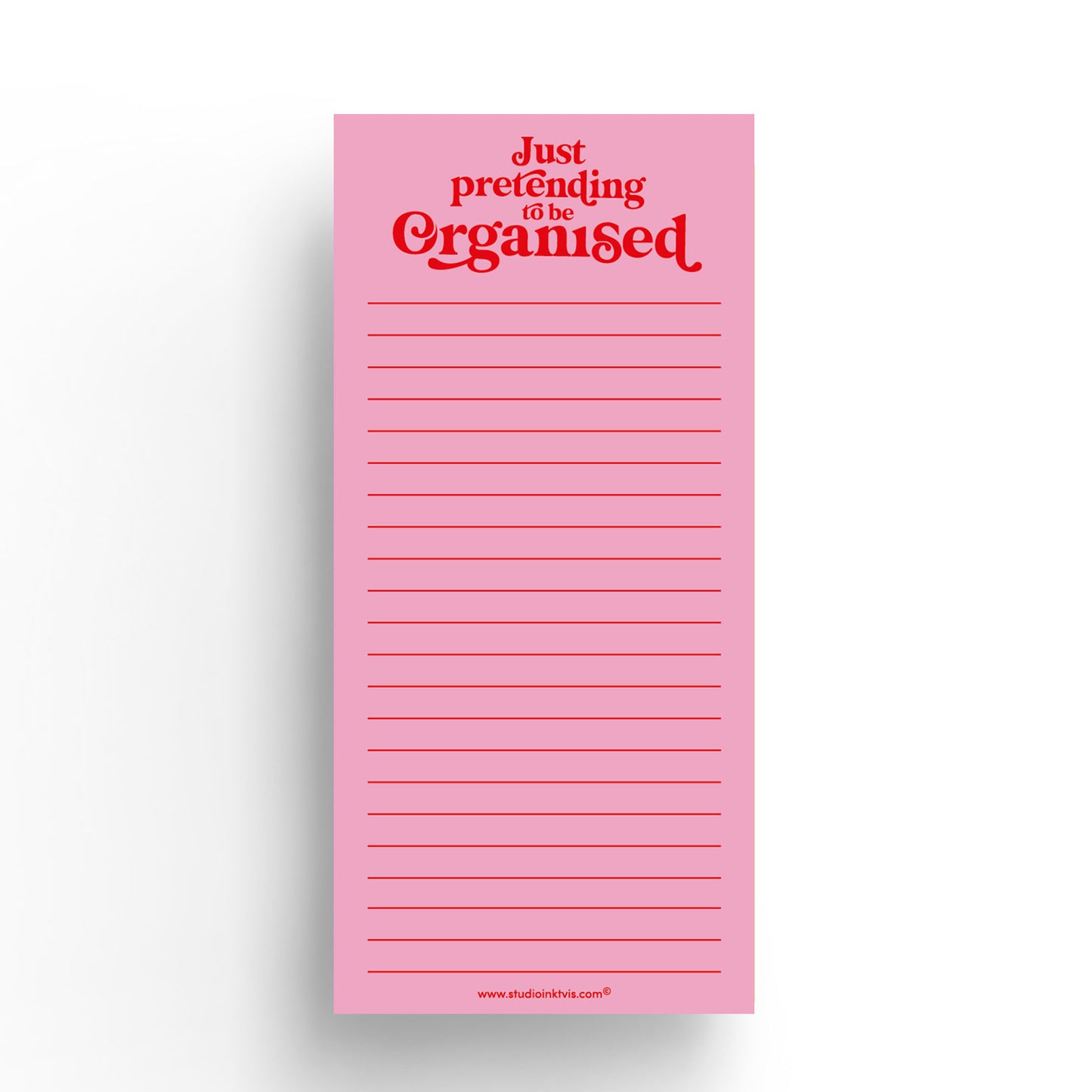 Block notes appunti lungo "Just Pretending To Be Organised"