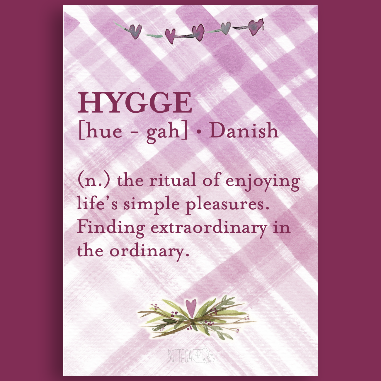 Poster gratuito stampabile definizione di HYGGE, download gratis